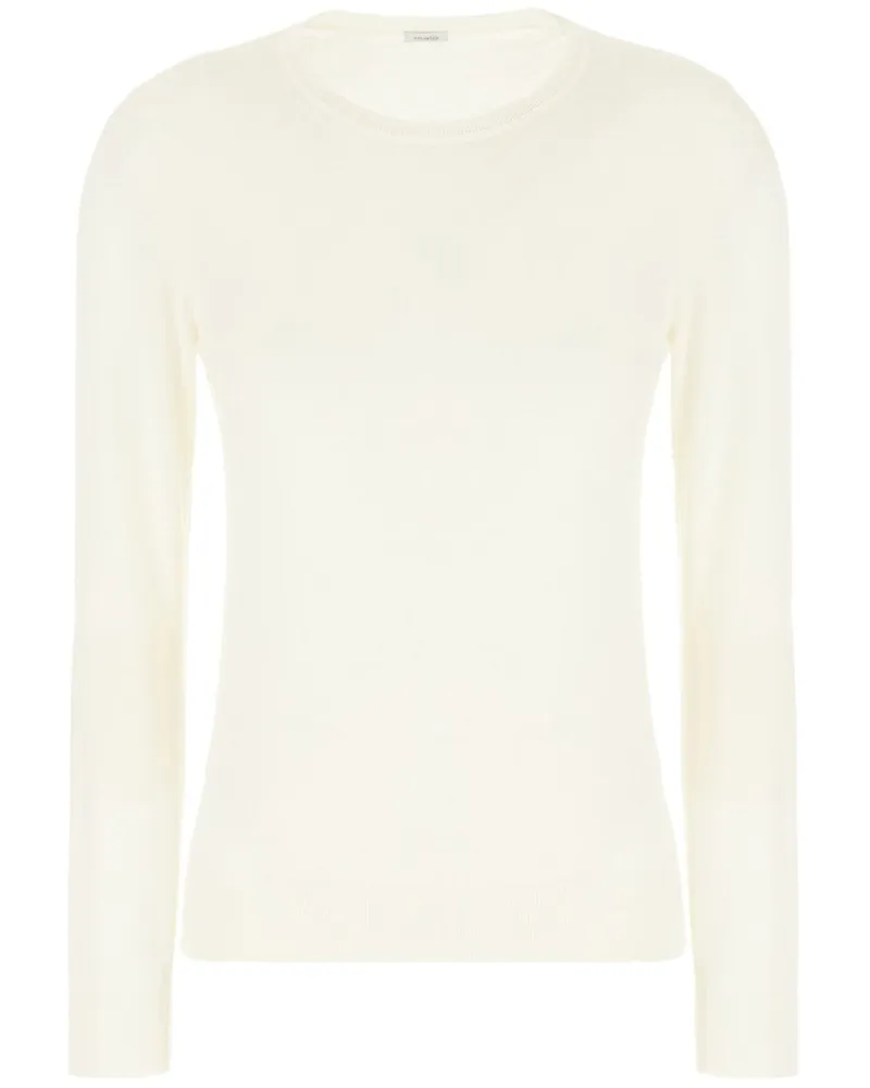 Malo Fein gestrickter Pullover - Weiß Weiß