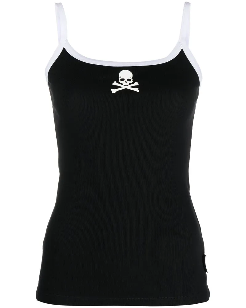 Philipp Plein Trägershirt mit Totenkopf-Print - Schwarz Schwarz