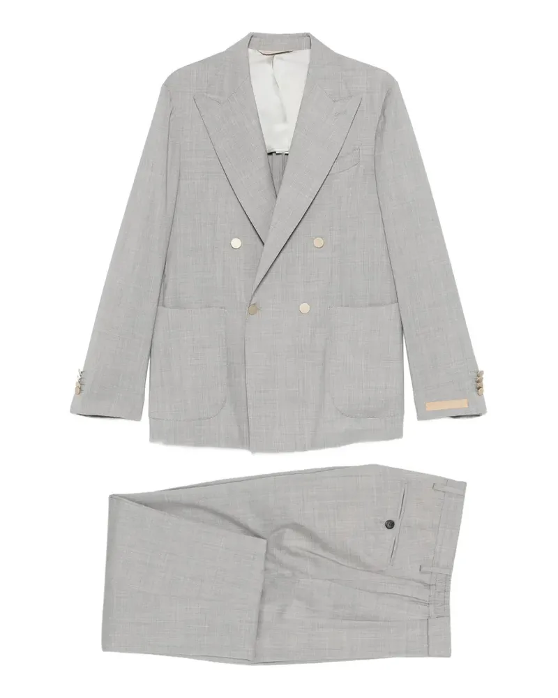 Briglia 1949 Porto Bellos pocket double-breasted suit - Grau Grau