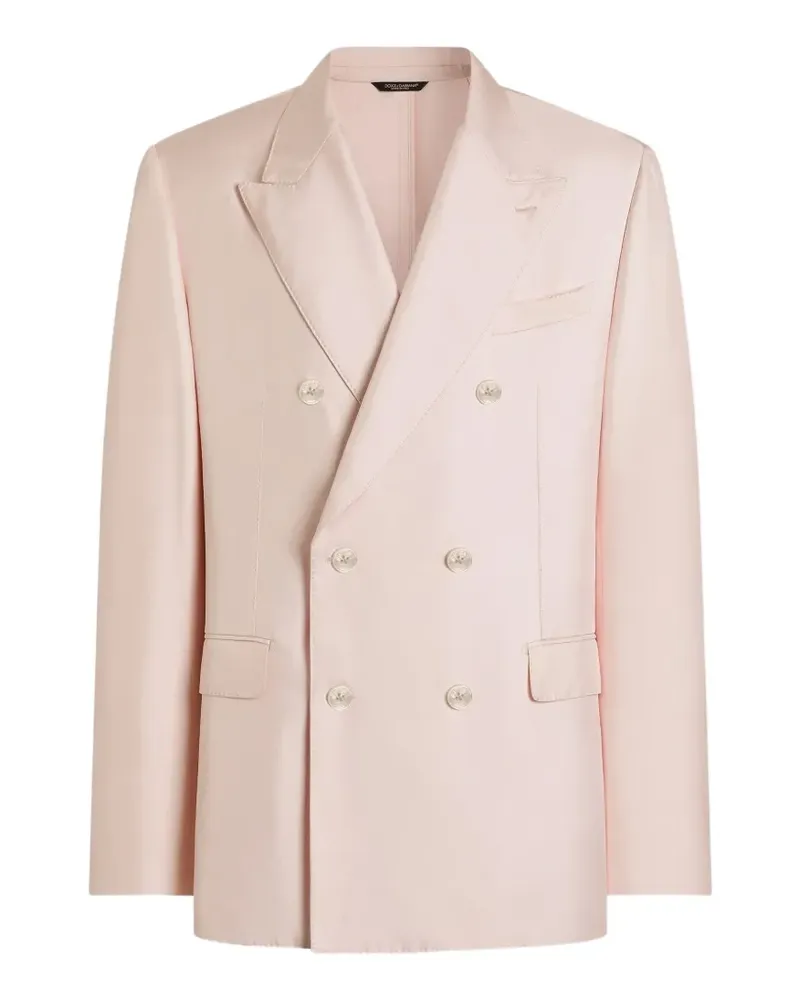 Dolce & Gabbana Sicilia Light double-breasted silk twill jacket - Rosa Rosa