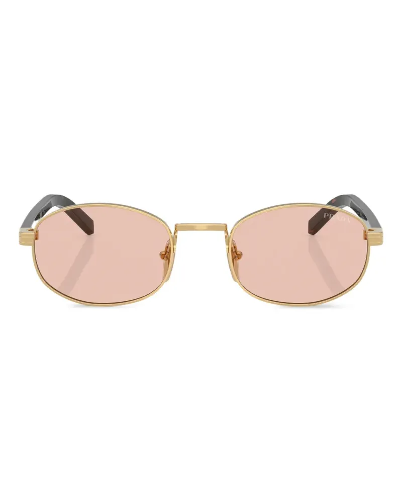 Prada Sonnenbrille mit ovalem Gestell - Gold Gold