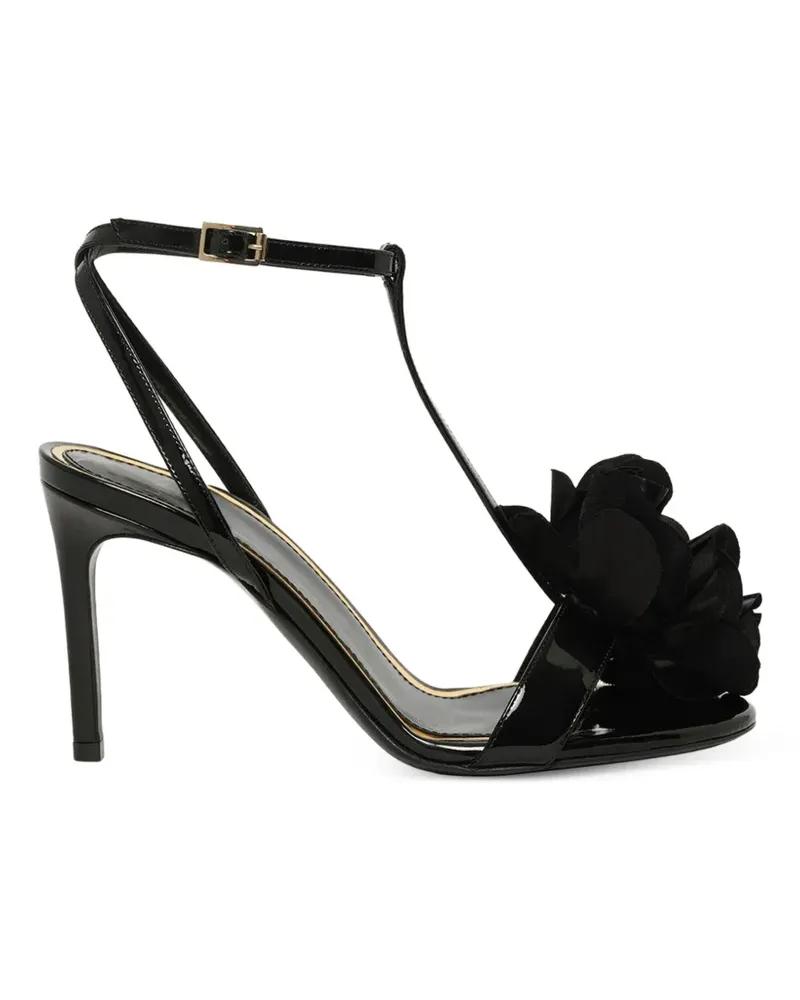 Lanvin Sandalen mit Blumenapplikationen - Schwarz Schwarz