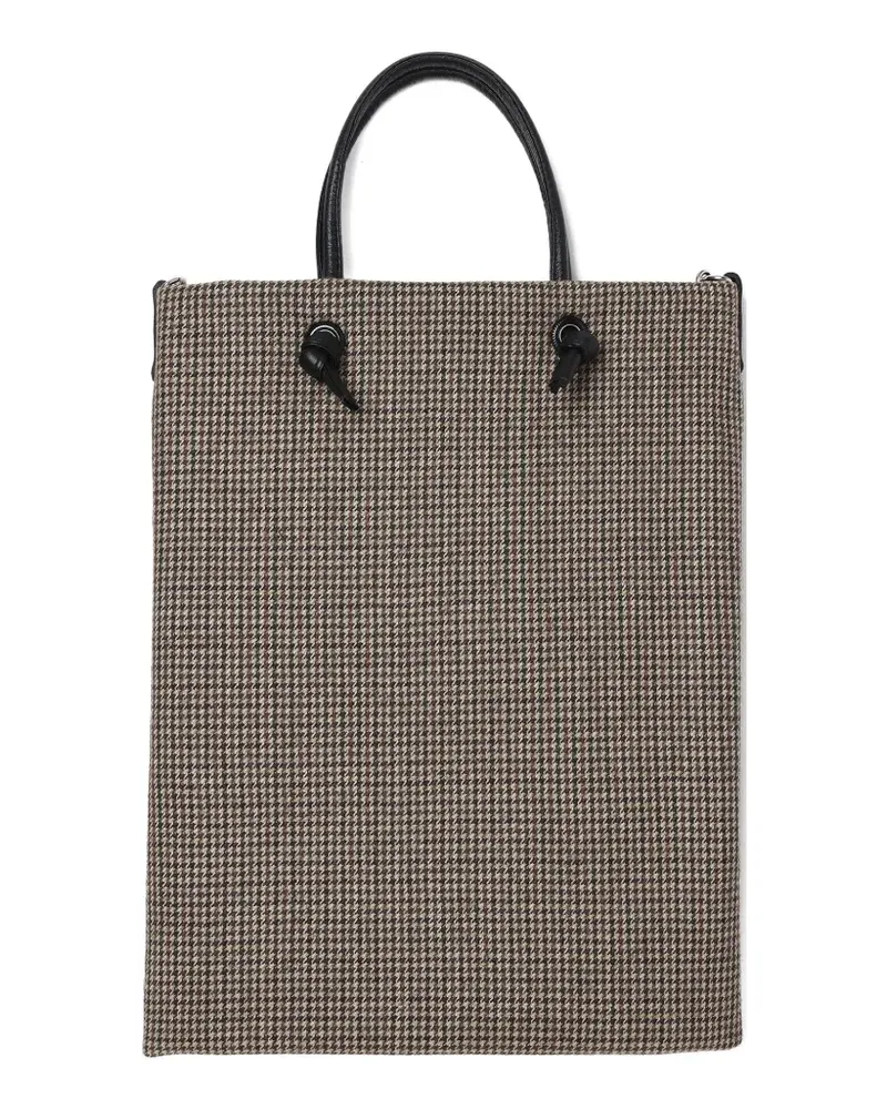Toga Tote Bag mit Hahnentrittmuster - Braun Braun