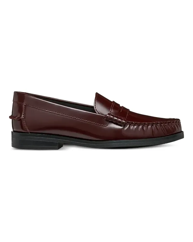 Geox Noemen polished-finish penny loafers - Rot Rot