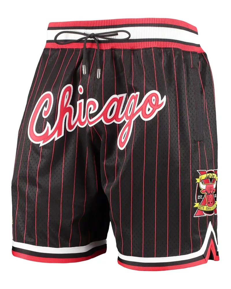 Mitchell & Ness Shorts mit Nadelstreifen - Schwarz Schwarz