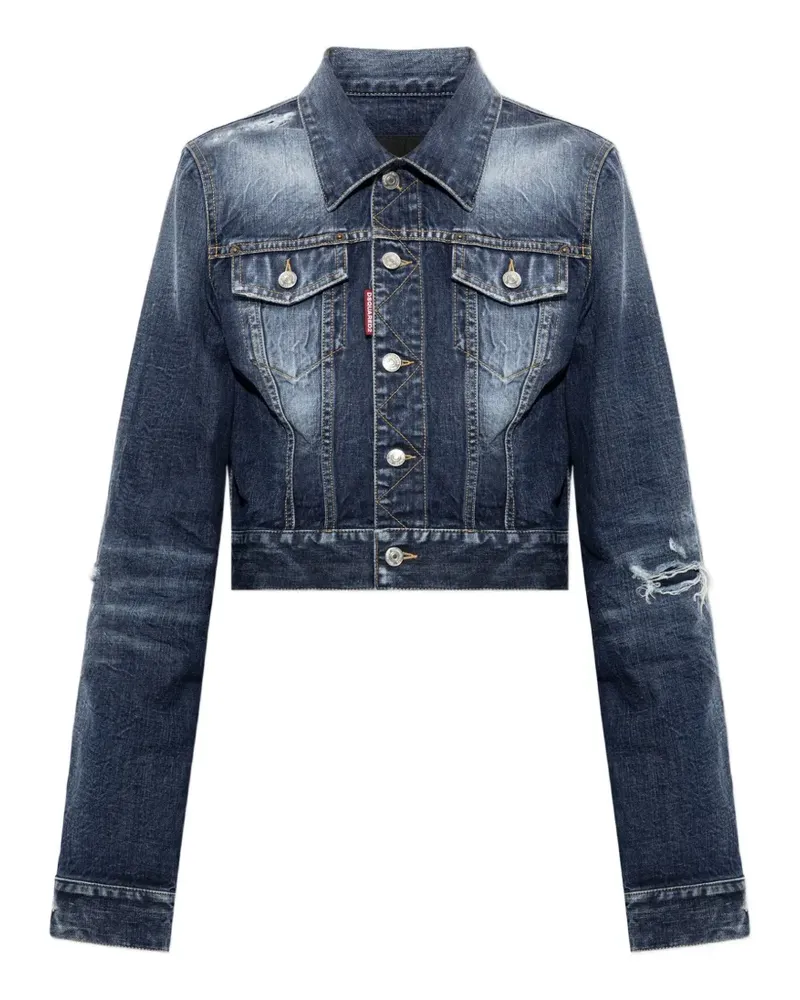 Dsquared2 distressed-effect denim jacket - Blau Blau