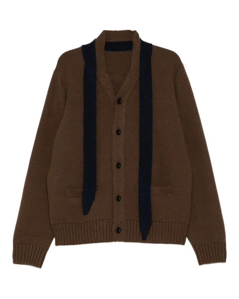 Sacai Klassischer Cardigan - Braun Braun