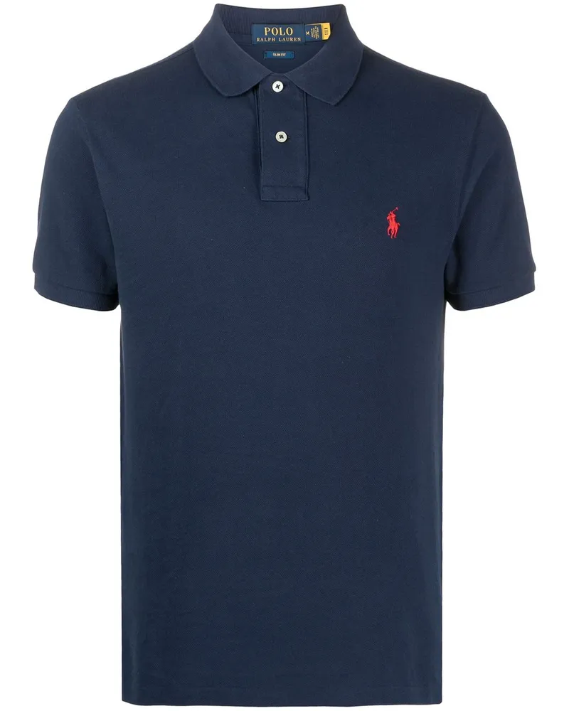 Ralph Lauren Poloshirt mit Polo Pony-Stickerei - Blau Blau
