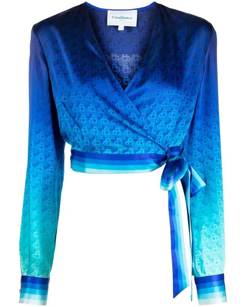 Casablanca Paris The Night View Wickelbluse - Blau Blau