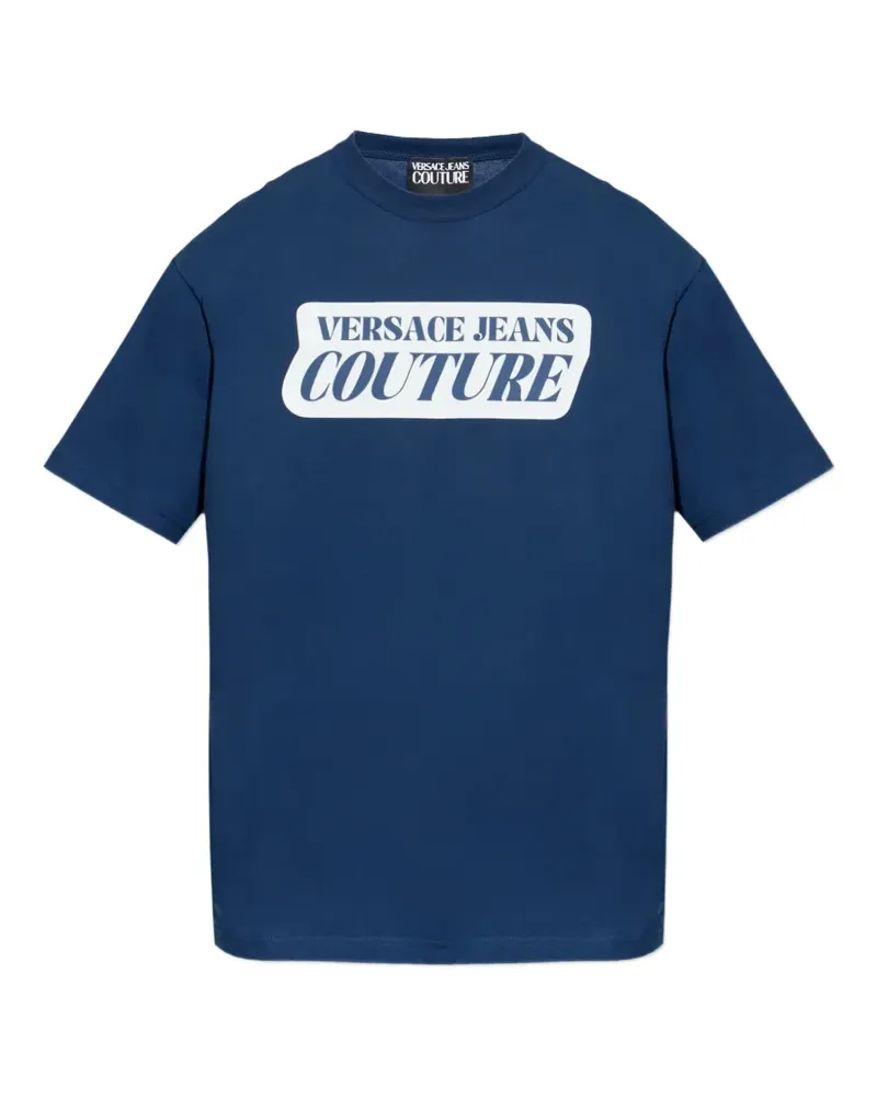 Versace Jeans T-Shirt mit Logo - Blau Blau