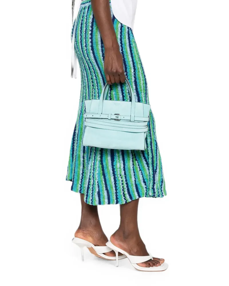Moschino buckle-detail tote bag - Blau Blau
