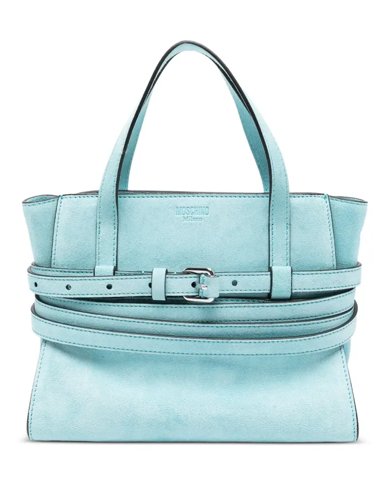Moschino Tote Bag mit Schnalle - Blau Blau