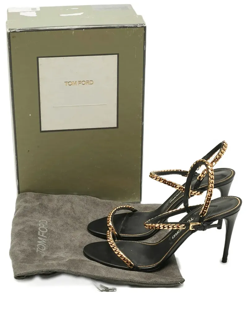Tom Ford chain ankle strap sandals - Schwarz Schwarz