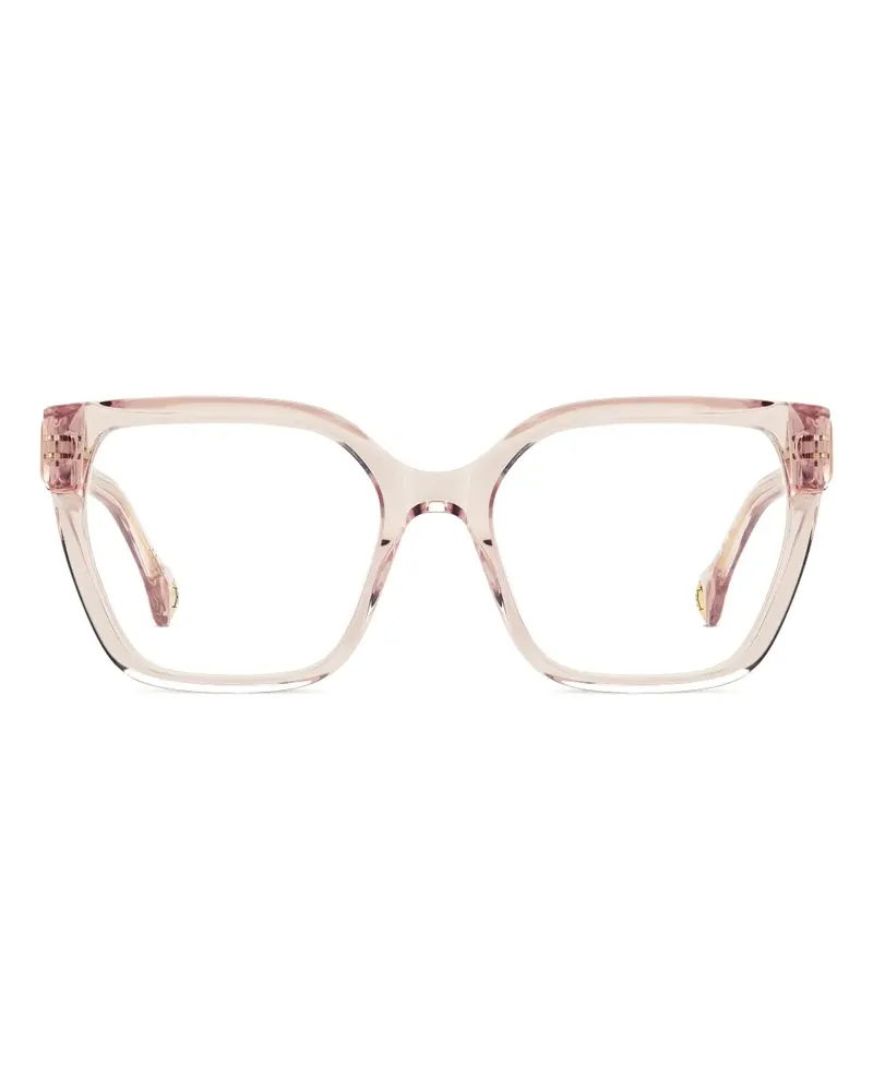 Carolina Herrera New York Brille mit eckigem Gestell - Nude Nude