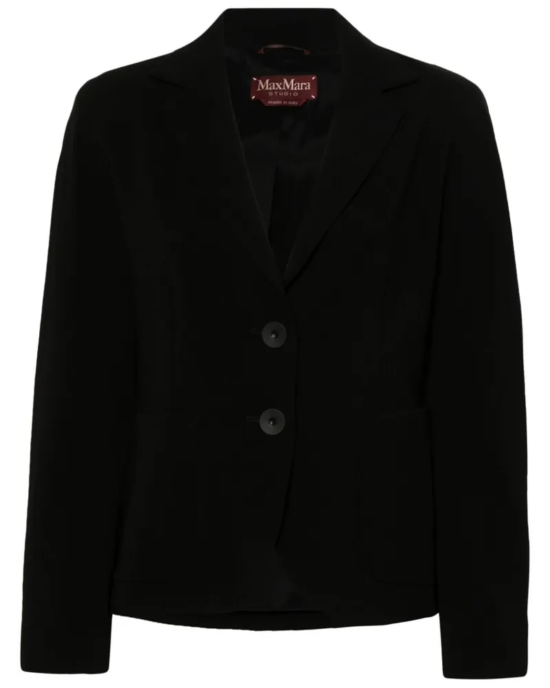 Max Mara Einreihiger Ginseng Blazer - Schwarz Schwarz
