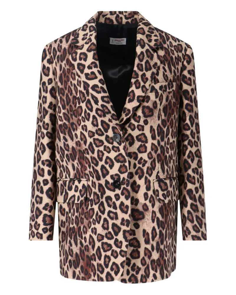 Alberto Biani Blazer mit Leoparden-Print - Nude Nude