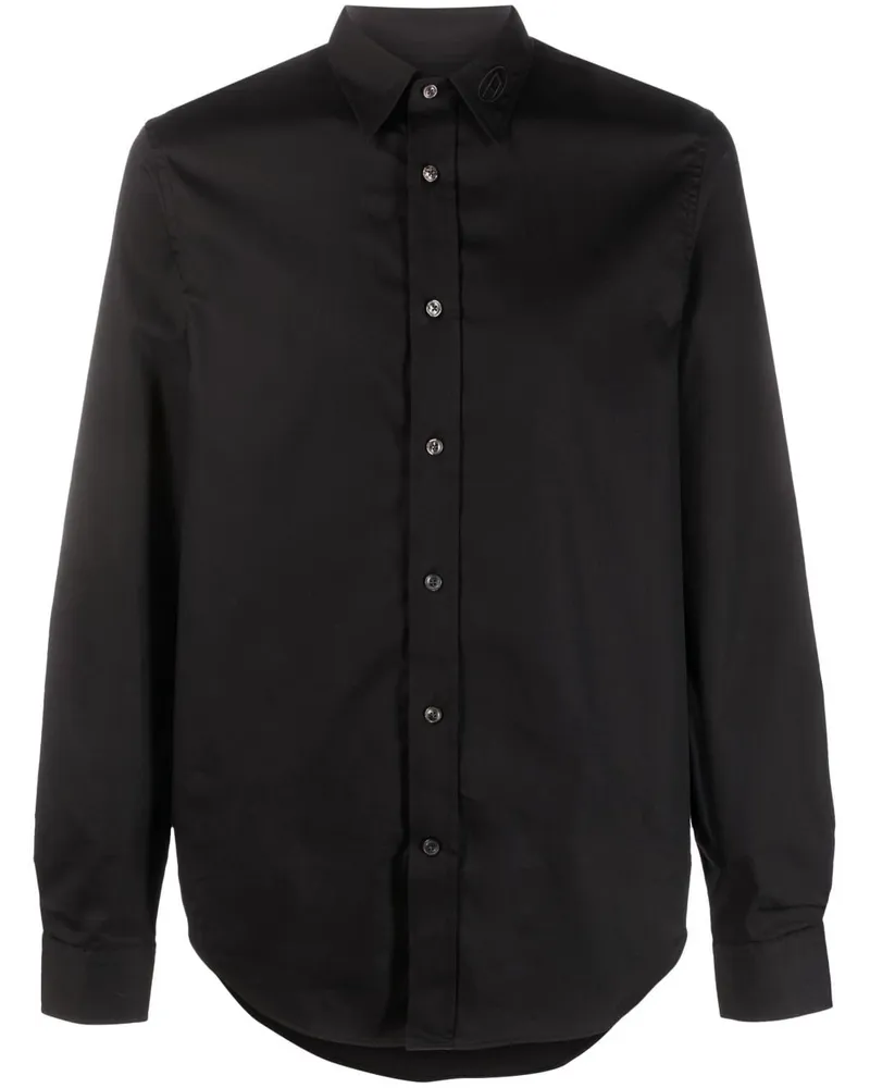 Diesel Hemd mit Logo-Stickerei - Schwarz Schwarz