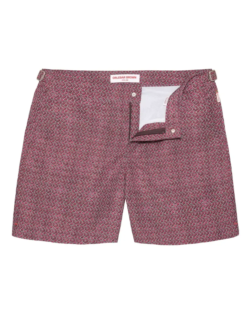 Orlebar Brown Bulldog Badeshorts mit Ripcord-Muster - Rot Rot