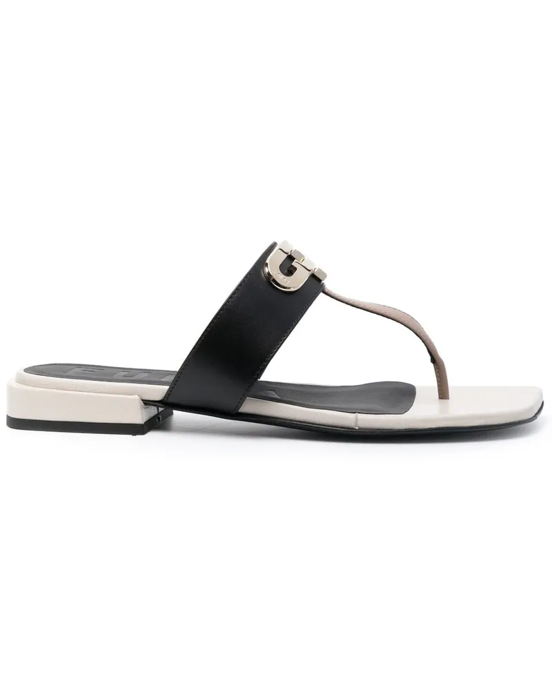 Furla Sandalen mit T-Riemen - Schwarz Schwarz