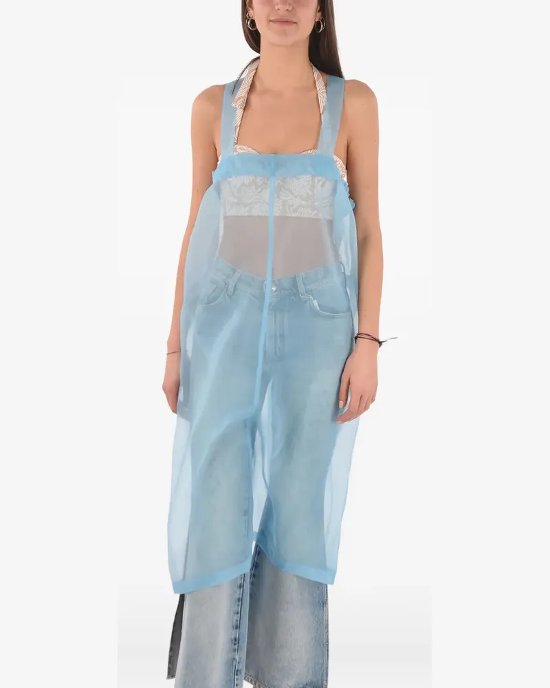 Maison Margiela Transparentes Midikleid - Blau Blau