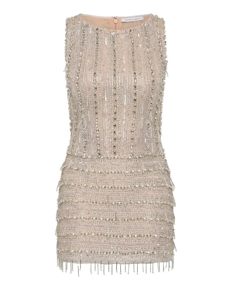 Rachel Gilbert Florentine Minikleid mit Perlen - Nude Nude