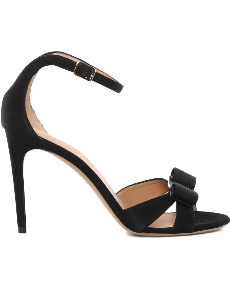 Ferragamo bow stiletto sandals - Schwarz Schwarz