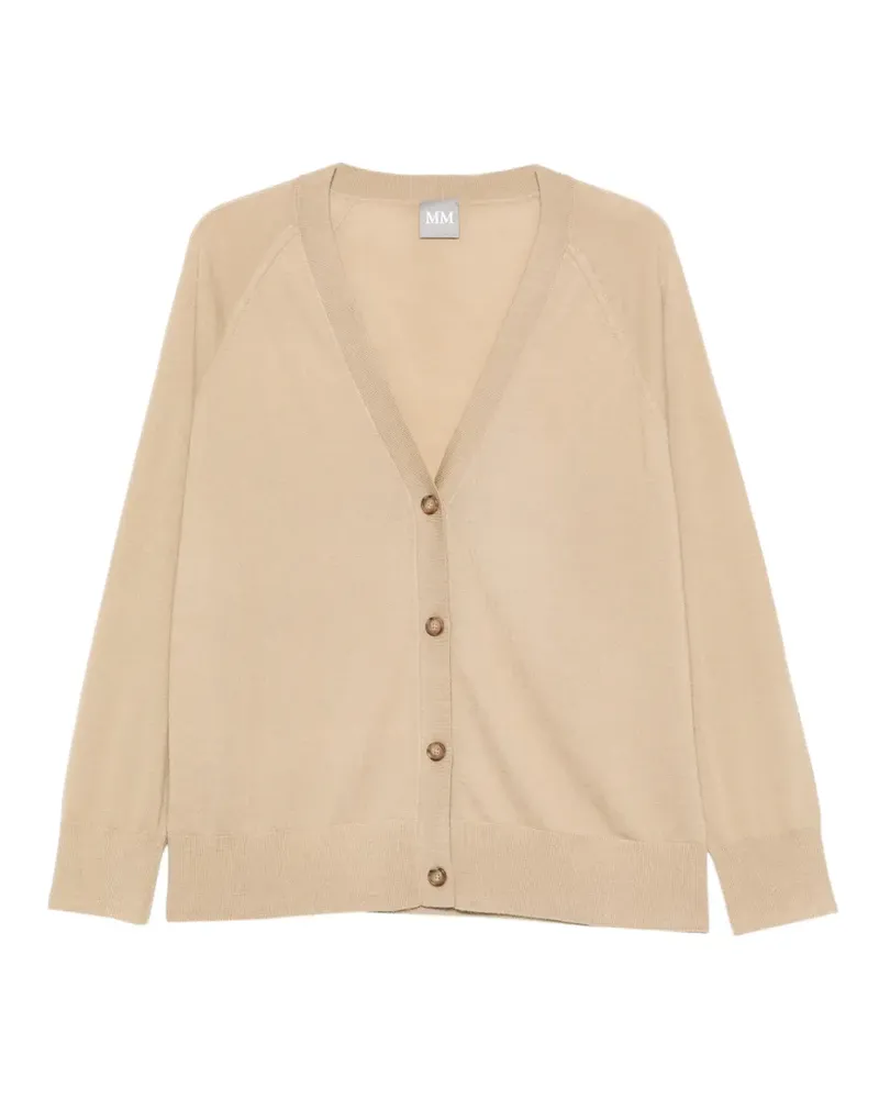 Max Mara Geknöpfter Mylclarino Cardigan mit V-Ausschnitt - Nude Nude