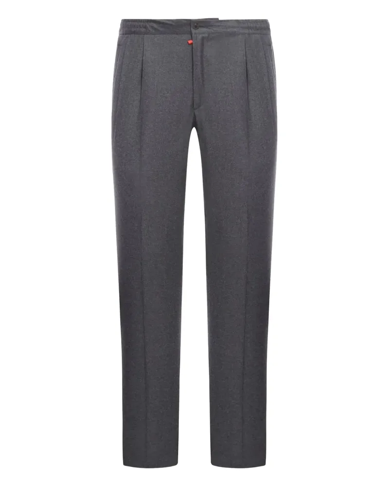 Kiton Hose mit Abnähern - Grau Grau