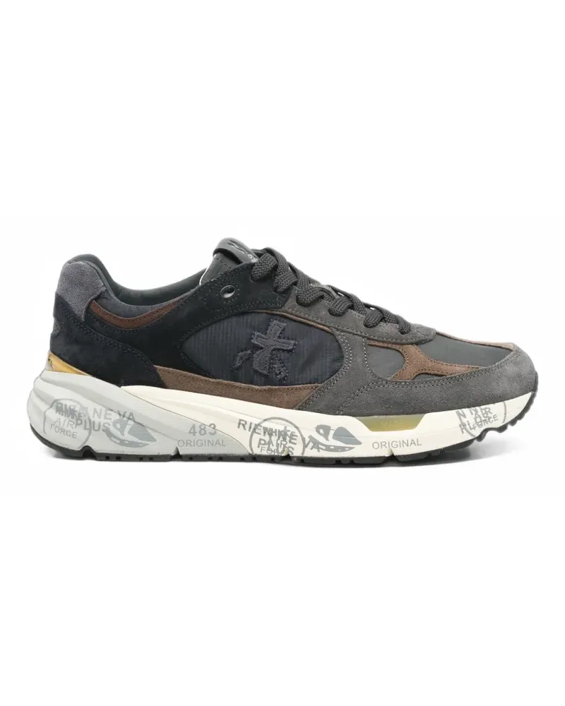 Premiata Mase panelled logo-patch sneakers - Grau Grau