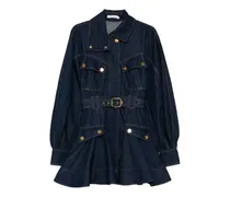 Luna Gürtel-Jeanskleid mit Knöpfen - Blau