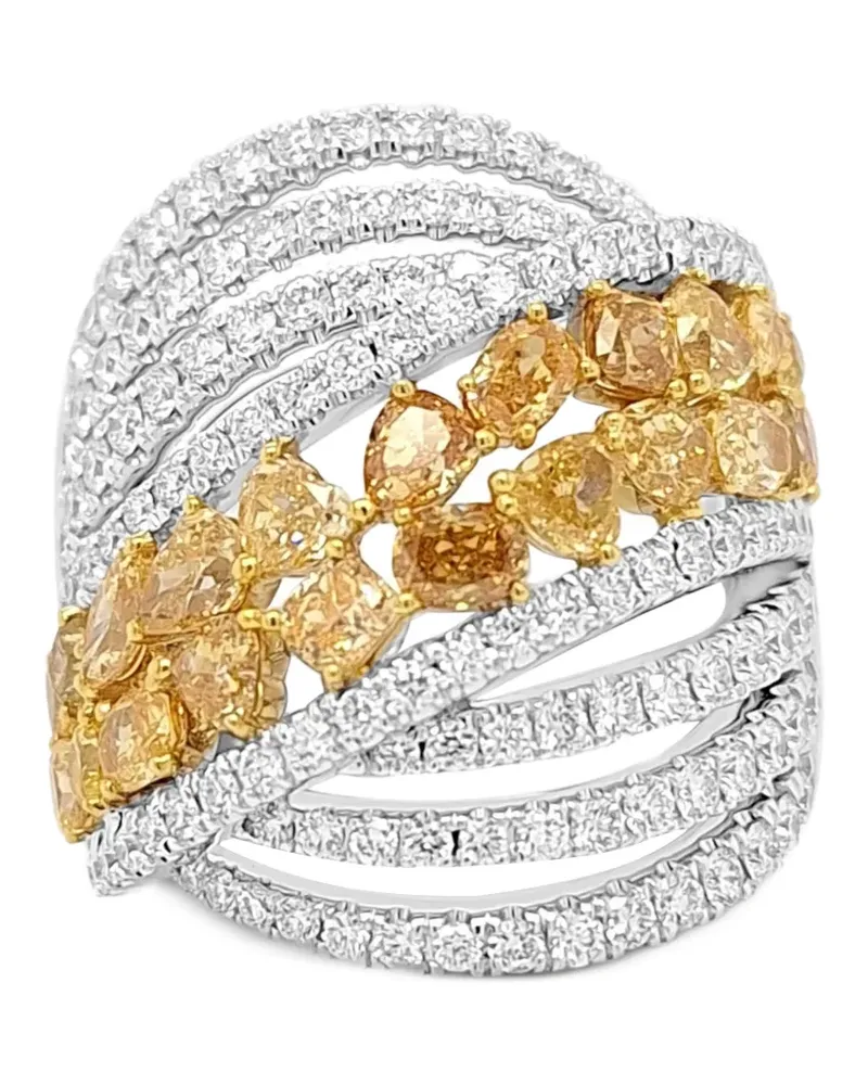 HYT Jewelry Cocktailring mit Diamanten - Silber Silber