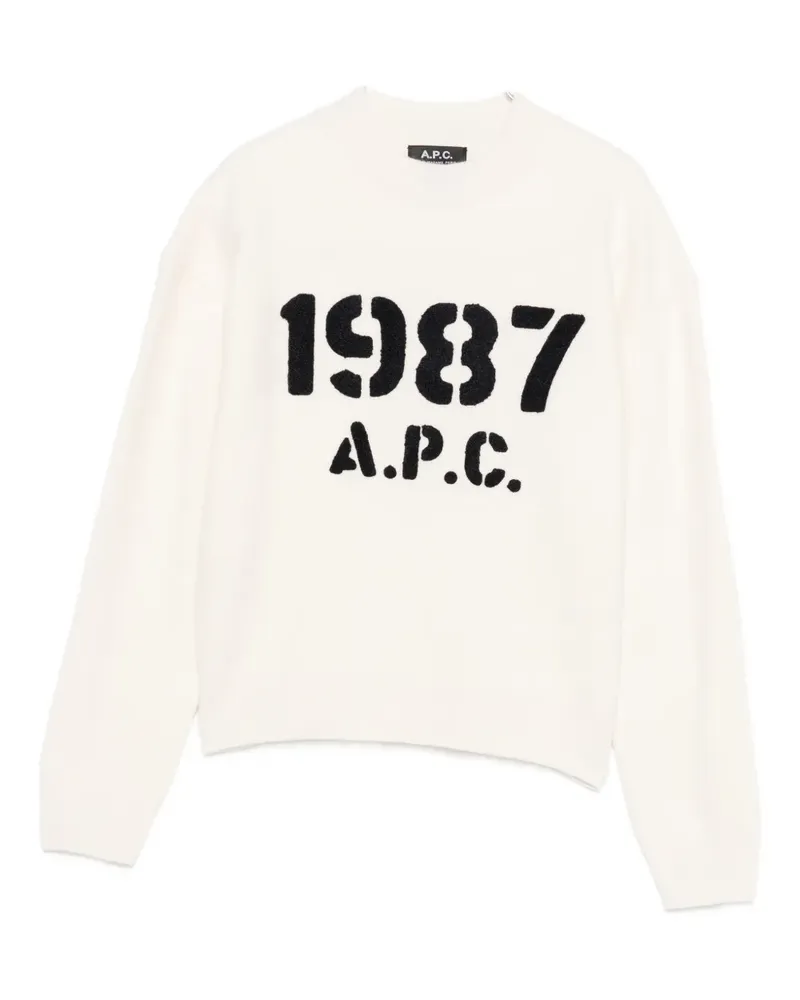 A.P.C. 1987 logo jumper - Weiß Weiß