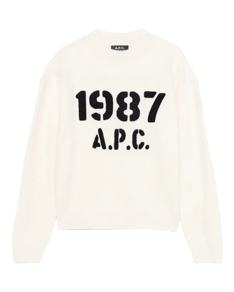 A.P.C. 1987 logo jumper - Weiß Weiß