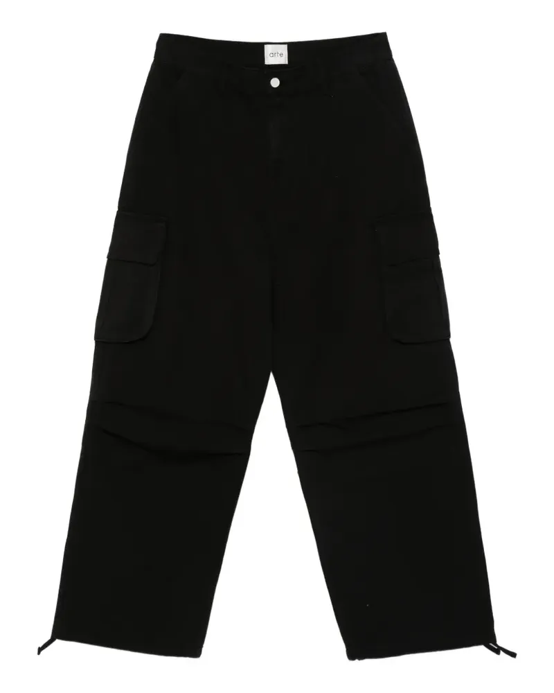 Arte Antwerp belt-loops cargo pants - Schwarz Schwarz