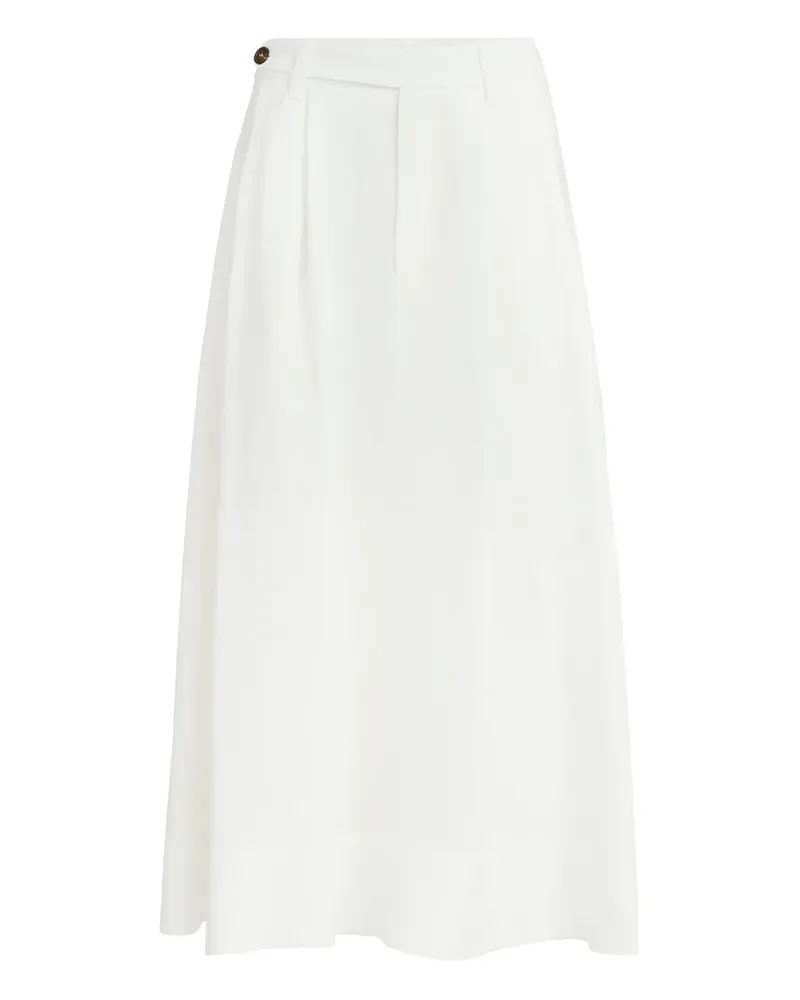 Brunello Cucinelli Midirock mit Monili-Detail - Weiß Weiß