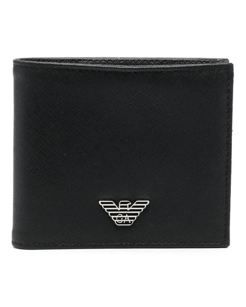 Emporio Armani Portemonnaie mit Logo-Schild - Schwarz Schwarz