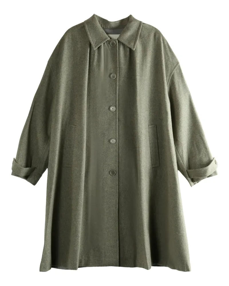 AMOMENTO buttoned collar coat - Grün Grün