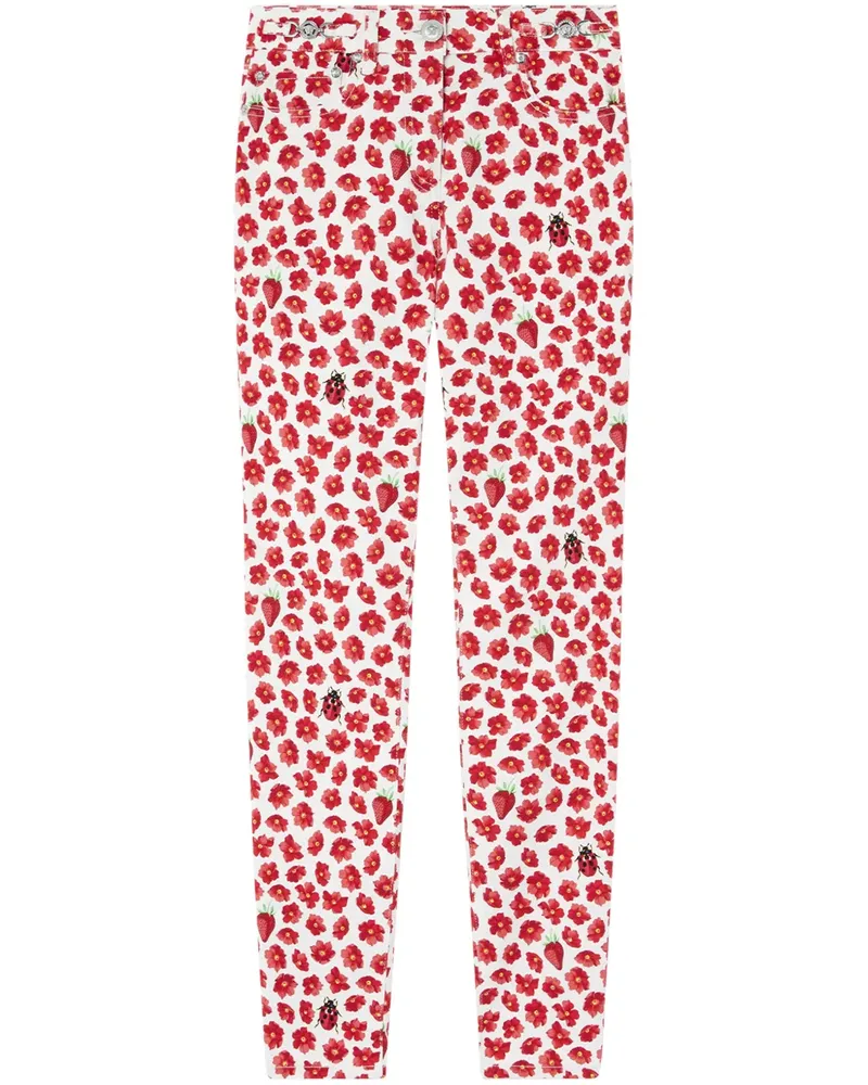 Versace Strawberry Garden Medusa '95 Skinny-Jeans - Weiß Weiß