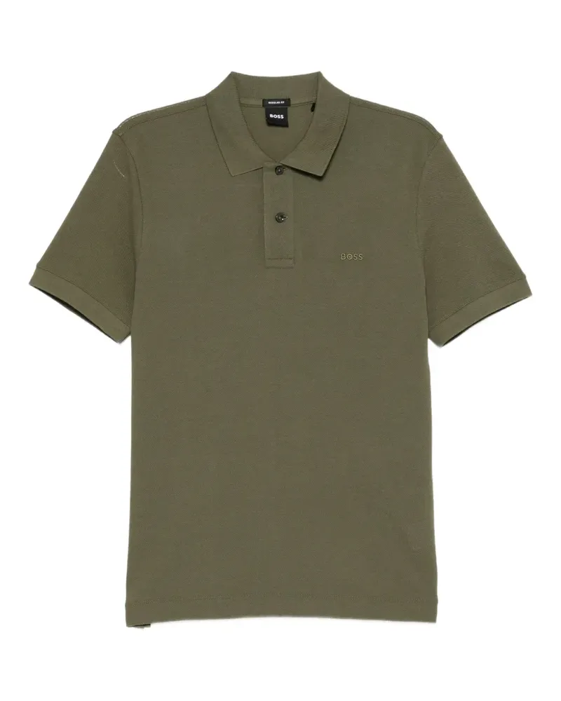 HUGO BOSS Pallas Poloshirt aus Baumwoll-Piqué mit Logo-Stickerei - Grün Grün