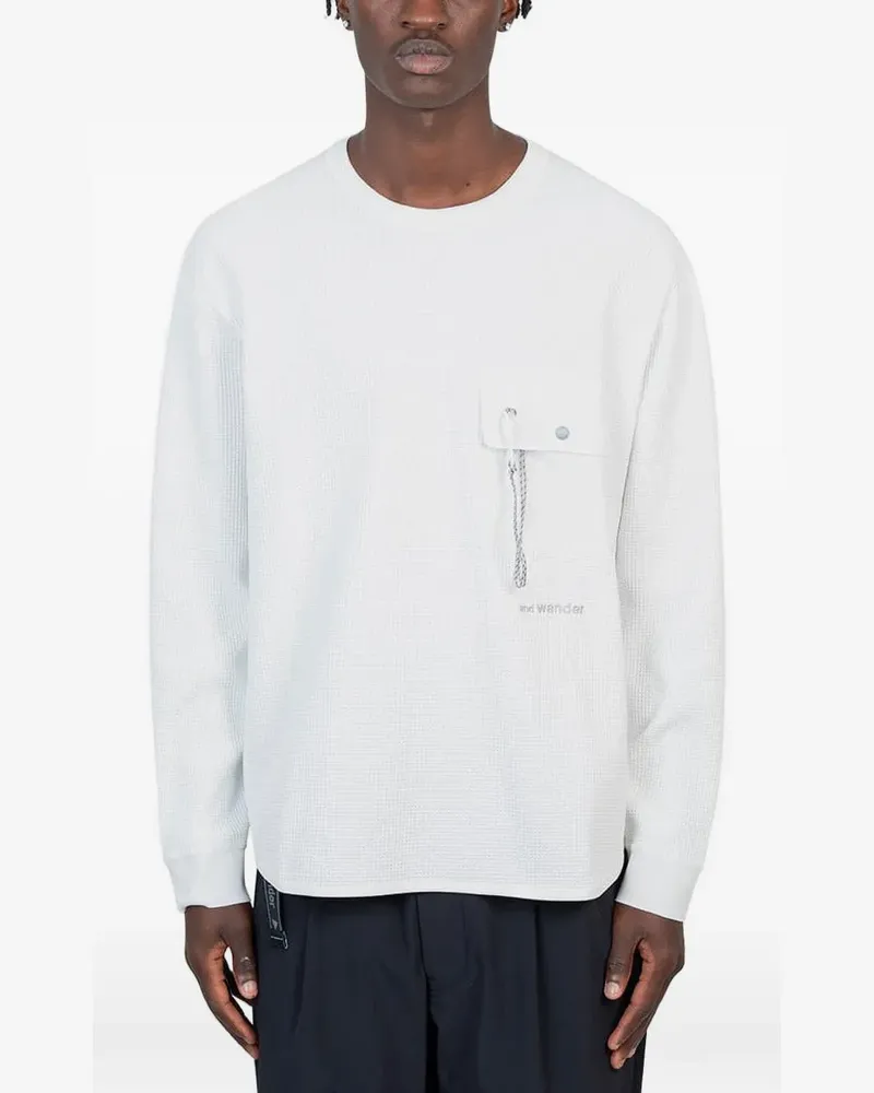 and wander Klassisches Sweatshirt - Weiß Weiß
