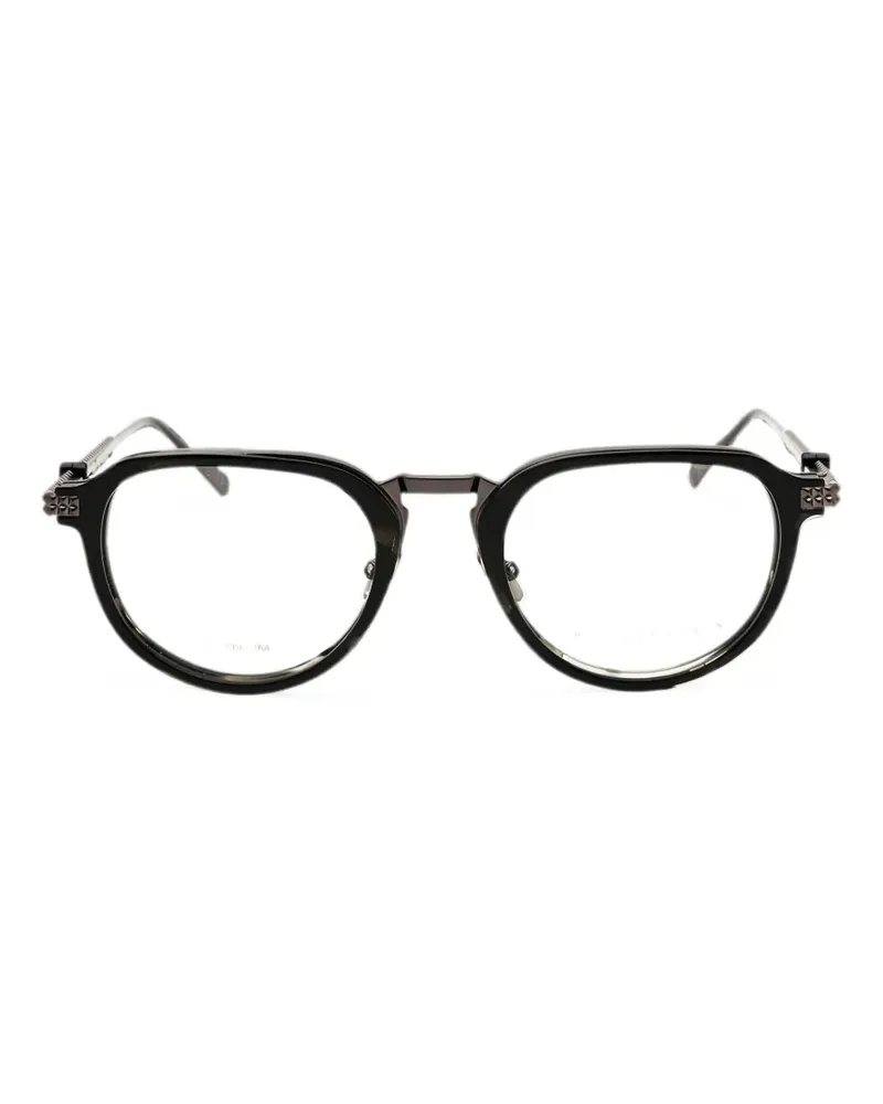 Philipp Plein geometric-frame glasses - Schwarz Schwarz