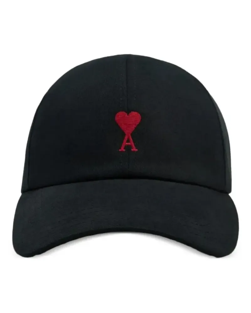 AMI Paris Ami de Coeur cotton cap - Schwarz Schwarz