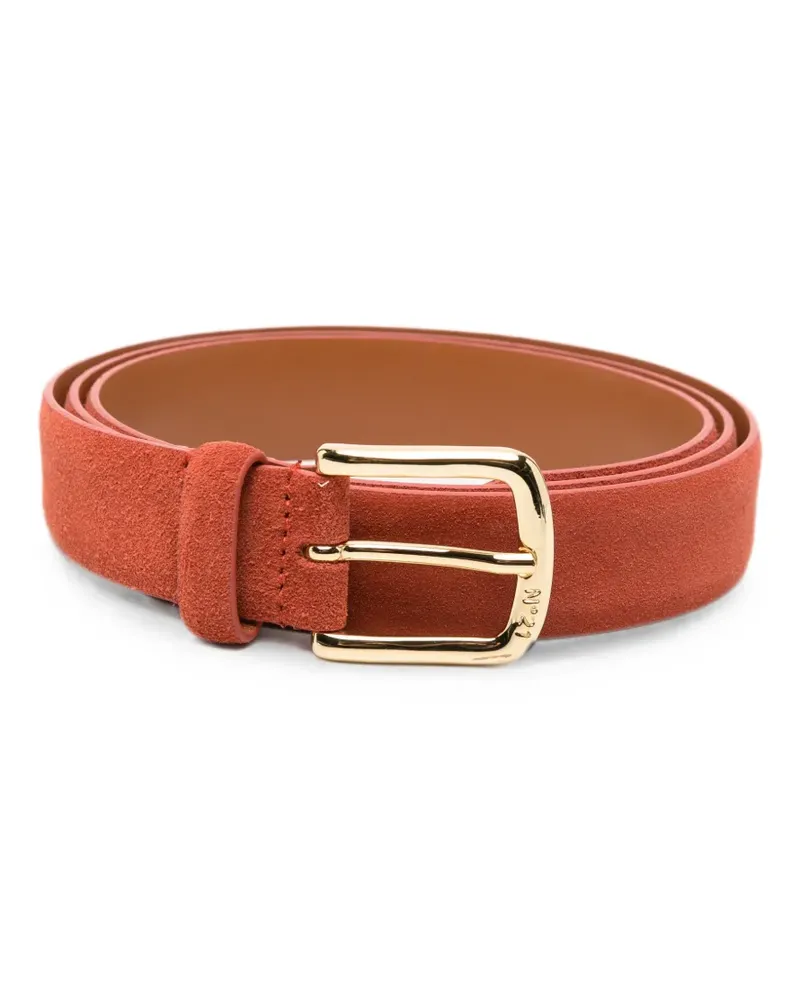 N° 21 suede-finish buckle-fastening belt - Orange Orange