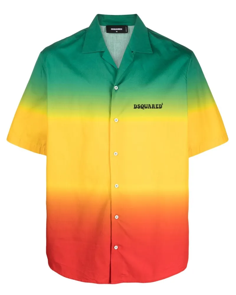 Dsquared2 Hemd mit Ombre-Effekt - Grün Grün