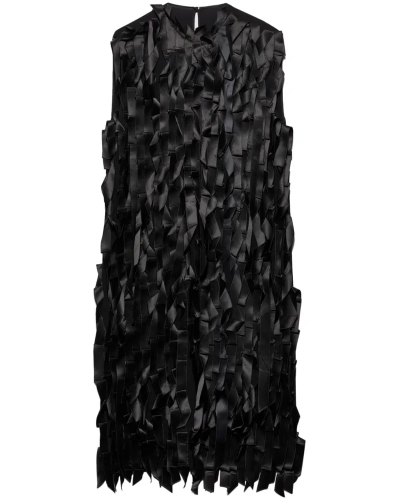 Prada Sablé Kleid - Schwarz Schwarz