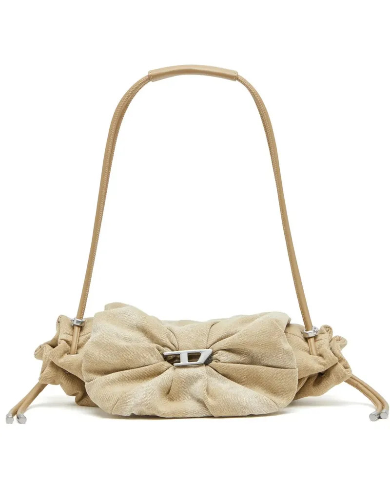 Diesel Kleine Scrunch-D Schultertasche - Nude Nude