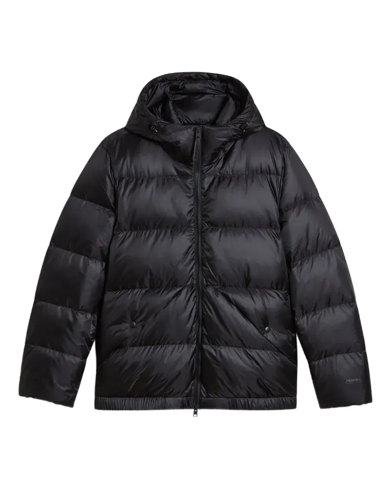 Woolrich Pertex Steppjacke mit Kapuze - Schwarz Schwarz