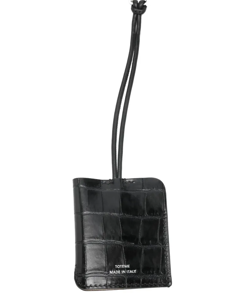 Totême Schlüsselanhänger mit Kroko-Prägung - Schwarz Schwarz
