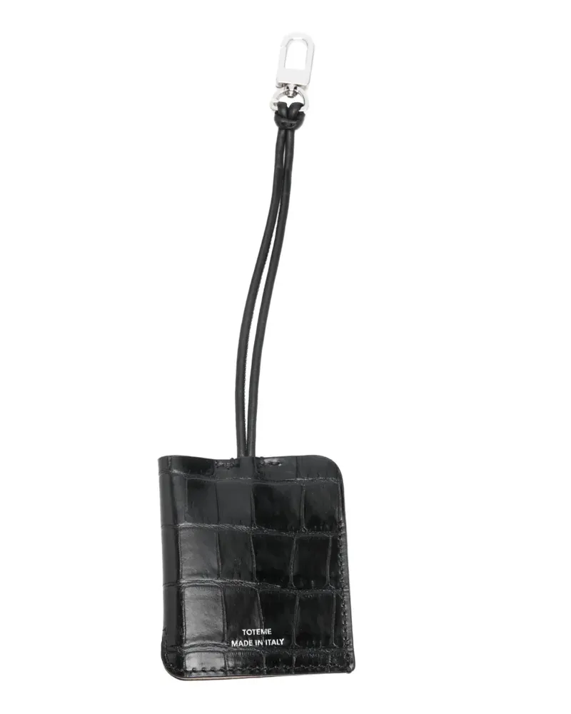 Totême Schlüsselanhänger mit Kroko-Prägung - Schwarz Schwarz