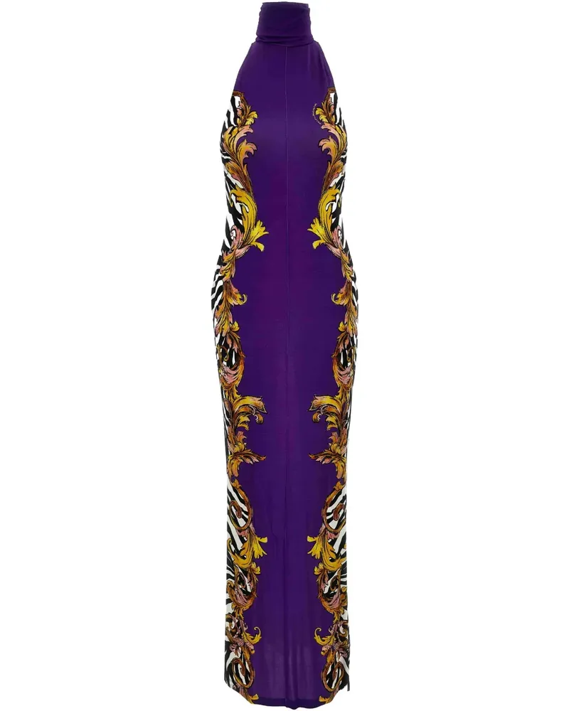 Versace Jeans Kleid mit Print - Violett Violett